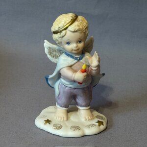 Vintage Angel Figurine Bronson Tender Heart 1995 BC Katharine Stevenson Candle